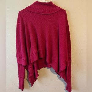 Free People We The Free Moon Daisy Turtleneck Rib Top Women's XS Rose Hypnotic